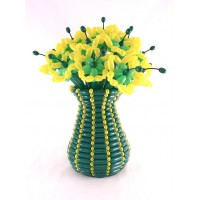 Букет желтых и зеленых цветов в вазе, , 13461 р., Букет желтых и зеленых цветов в вазе, , Цветы из шаров